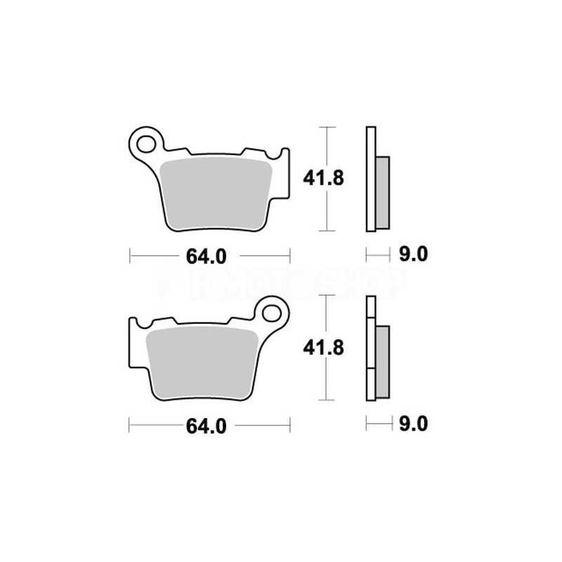 Pastiglie freno WRP Husaberg 501 FE 13-14 posteriori Pastiglie freno WRP Husaberg 501 FE 13-14 posteriori