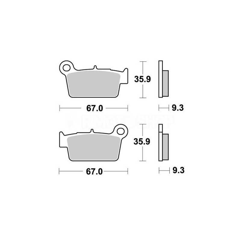 Pastiglie freno WRP TM EN/MX 300 05-16 posteriori Pastiglie freno WRP TM EN/MX 300 05-16 posteriori