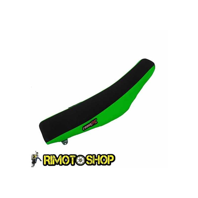 Seat Cover CrossX Kawasaki KX 250 F 17-18 dual green-black-M217-2GB-RiMotoShop