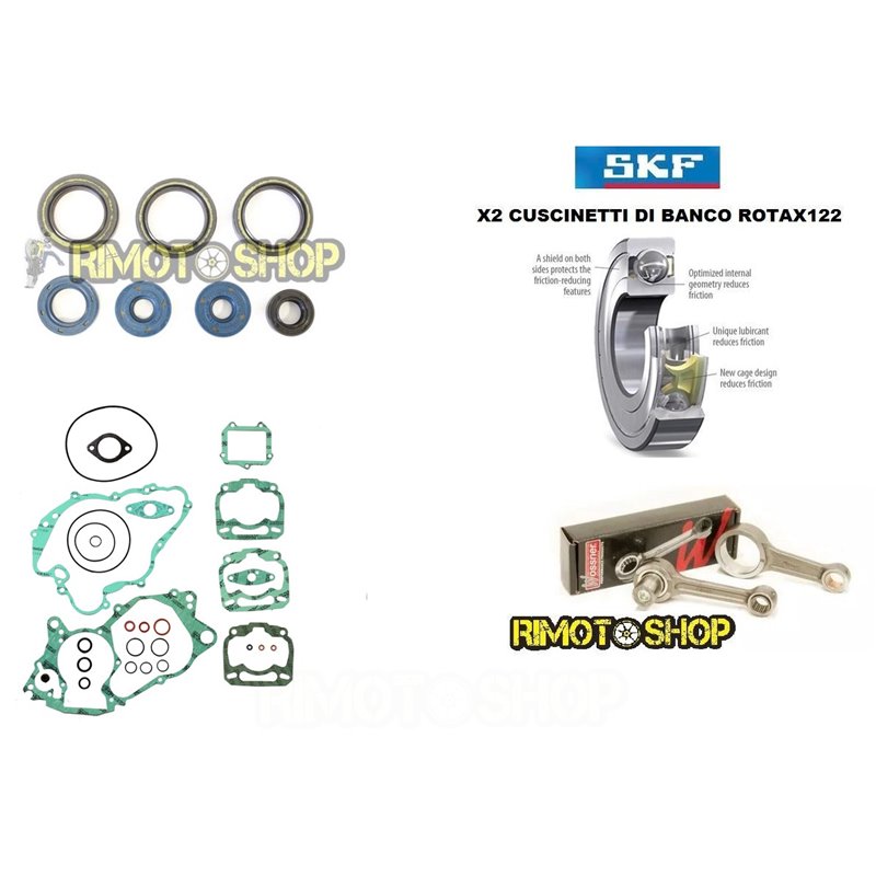 KIT DE REVISION MOTEUR BIELLA WOSSNER APRILIA RS 125 MX SX RX 125 rotax