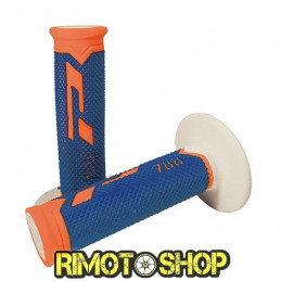 Manopole CROSS PROGRIP 788 TRIPLE DENSITY ARANCIO FLUO/BLU/BIANCO-431177-ProGrip