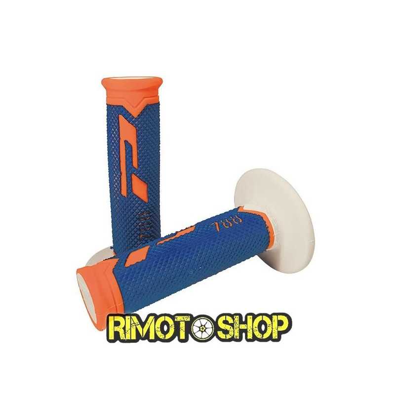 Manopole CROSS PROGRIP 788 TRIPLE DENSITY ARANCIO FLUO/BLU/BIANCO-431177-ProGrip