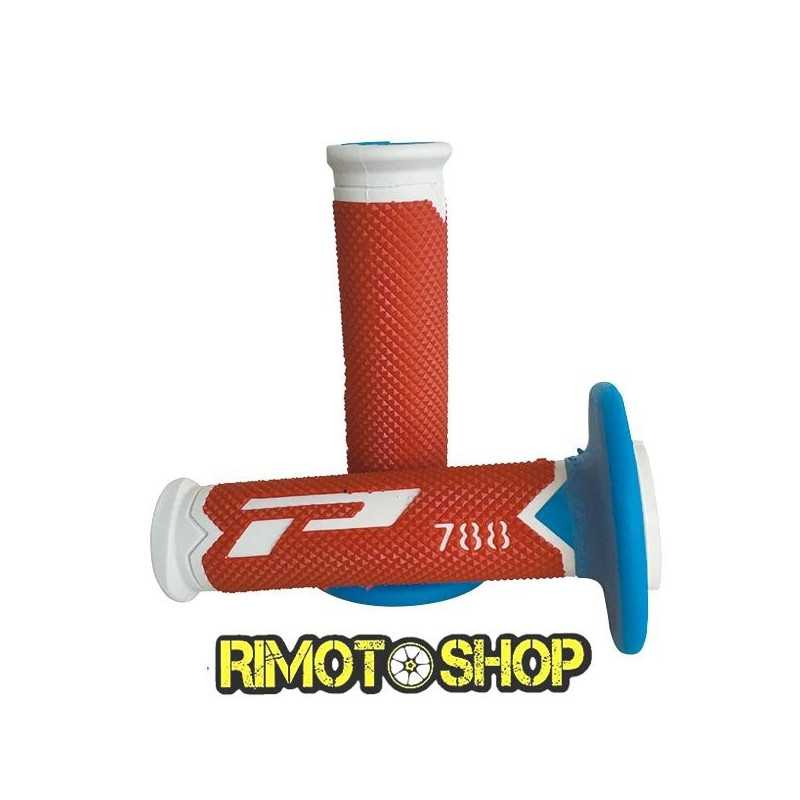 Manopole CROSS PROGRIP 788 TRIPLE DENSITY BIANCO/ROSSO/AZZURRO-431176-ProGrip