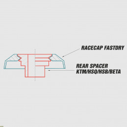 Racecap Fastdry Beta RR 350 13-17 neri posteriori-RFD-RN-racecap