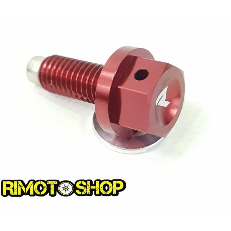Tappo scarico olio magnetico Suzuki RMZ 250 (13-17) rosso-DS89.1005R-RiMotoShop
