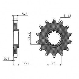 front sprockets YAMAHA 600 FZ6 Fazer Abs S2