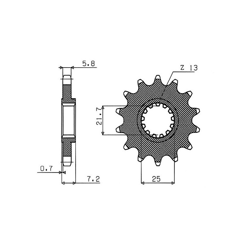 front sprockets YAMAHA 600 FZ6 Fazer Abs S2